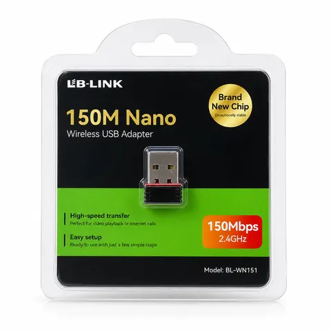 محول USB واي فاي LB-LINK 150M Nano BL-WN151 - مفتاح واي فاي عالي السرعة للكمبيوتر - شبكات بالجملة Errayhany Grossiste المغرب