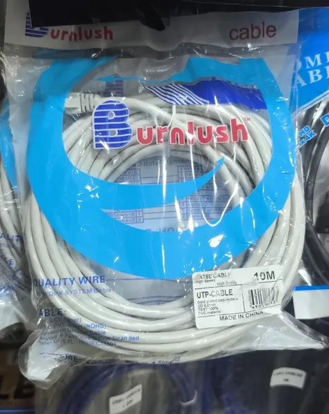 CABLE RJ45 BURNLUSH 10m - كابلات بالجملة Errayhany Grossiste المغرب