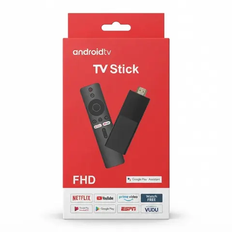 جهاز ANDROID TV STICK FHD - مشغل وسائط ذكي للتلفزيون مع جوجل بلاي ومساعد صوتي - أجهزة بث بالجملة Errayhany Grossiste المغرب