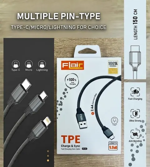 CABLE FLAIR TPE TC V8 FR01 - كابلات بالجملة Errayhany Grossiste المغرب