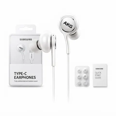 سماعات أذن SAMSUNG Type-C AKG Tuned - صوت لا مثيل له وراحة داخل الأذن - أبيض - سماعات بالجملة Errayhany Grossiste المغرب